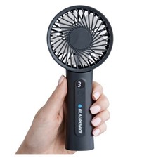 2-in-1 Blaupunkt Rechargeable Portable Handheld Fan 3 Speed Setting - Black