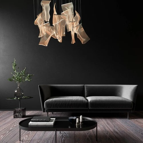 ET2 Rinkle 35 1/2" Wide Polished Chrome 13-Light LED Pendant - Picture 5 of 8