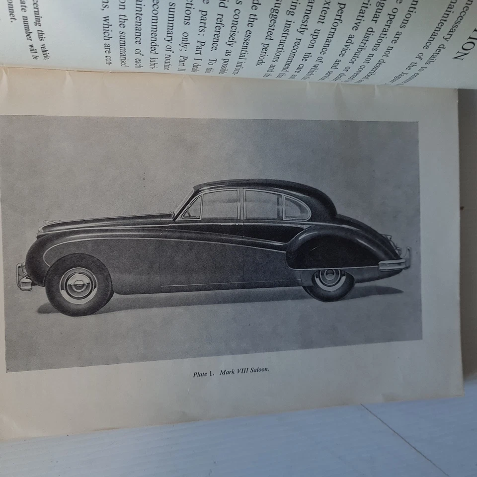 Manual de servicio y mantenimiento operativo Jaguar Mark VIII 31/2 litros 1956-1958 Ori Foto 3 de 4