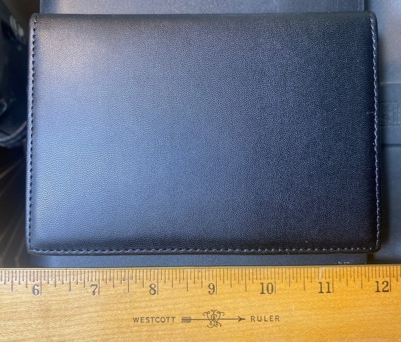 Black Leather RFID blocking bifold wallet
