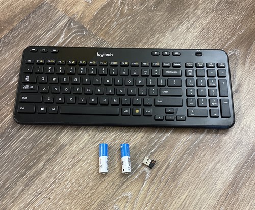 Logitech K360 Wireless Black Keyboard w/ USB Unifying Receiver Y-R0017 BATTERIES