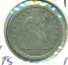 1856 seated liberty dime lg date