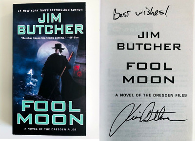 SIGNED Fool Moon (Dresden Files #2) by Jim Butcher (2001