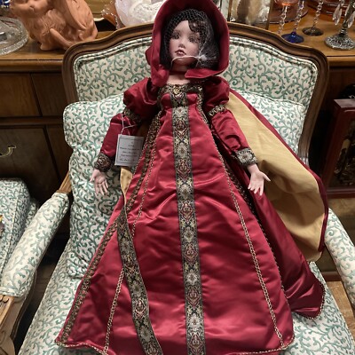 Danbury Mint porcelain/cloth Doll ''RUBY WINTER'S PRINCESS''  26'' tall