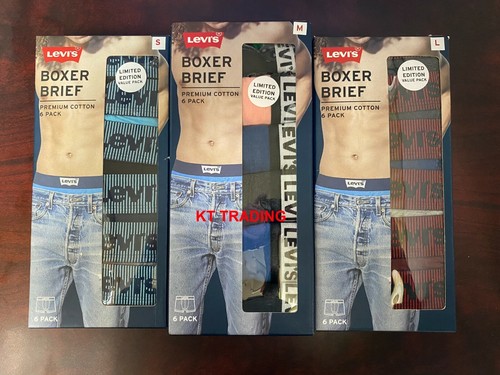 (6-Pack) LEVI'S BOXER BRIEF HIGH COMFORT STRETCH PREMIUM SOFT COTTON  Limited Ed | eBay