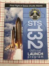 Space Shuttle Atlantis STS 132 Launch Program  Viewing Placard  Launch Day