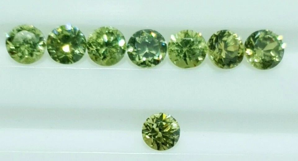 Demantoid garnet 3 mm Excellent Cut each - Image 4 of 4