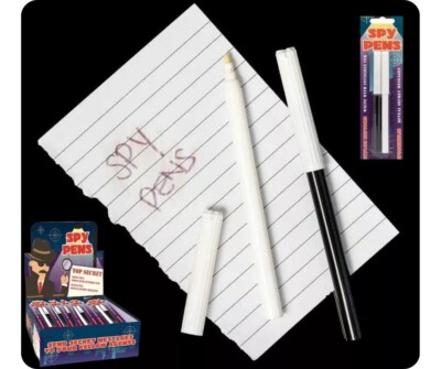 Kids Secret Agent Spy Pen Set Invisible Ink Reveals Hidden Secret