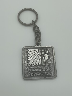 Tamarack Farms Dairy Olde Colonial Pewter Keychain