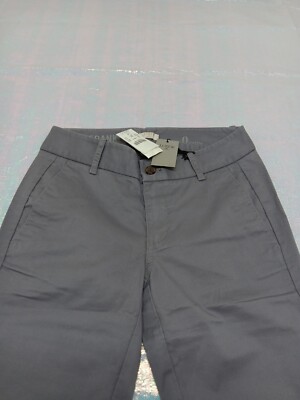 J CREW FRANKIE STRETCH WOMENS SIZE 0P GRAY DRESS SLACKS SLASH POCKETS NWT