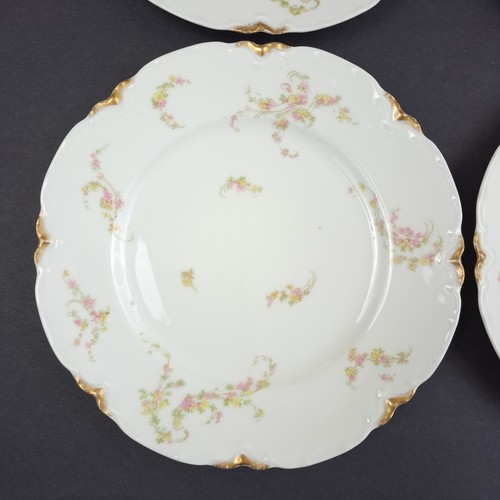 Haviland Limoges Schleiger 233A Dinner Plates 9.75" Set of 4 Pink/Yellow Floral - Picture 7 of 14