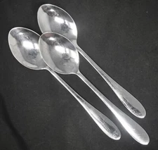 Stainless Steel 18/0 Teaspoon set of 3. 6 1/2" Long