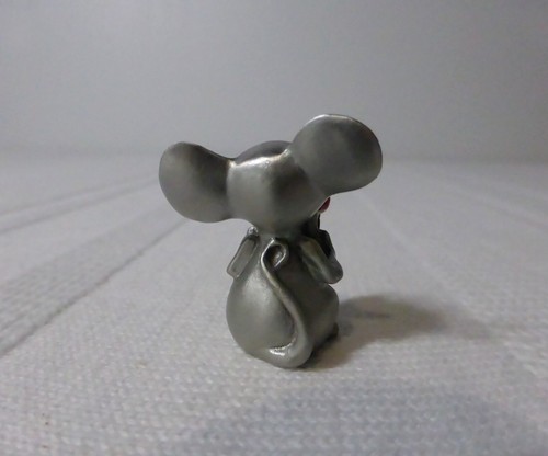 HUDSON SELANGOR PEWTER Vintage 1.25" miniature metal figurine MOUSE ornament - Picture 5 of 6
