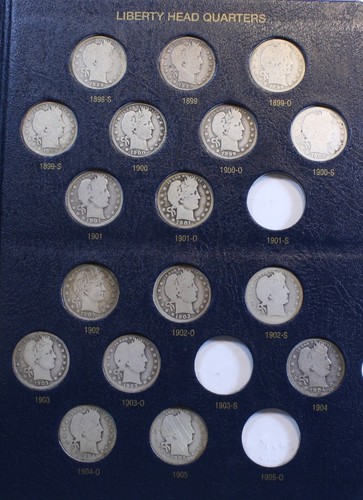 1892-1916 Barber Liberty Head Quarters in New Whitman Album Folder 61 Coins BQ1 - Picture 7 of 18