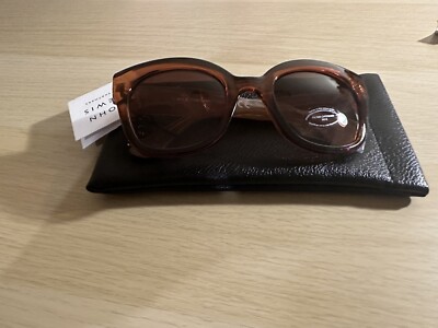 John Lewis Partner Women Sunglasses Brown, New With Case