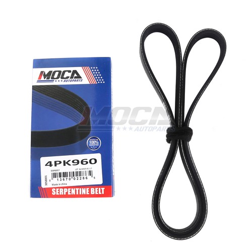 Compressor Belt Fits Buick Chevrolet GMC Mitsubishi Nissan 4.8-6.0L 4PK960 MOCA - 第 2/12 張圖片