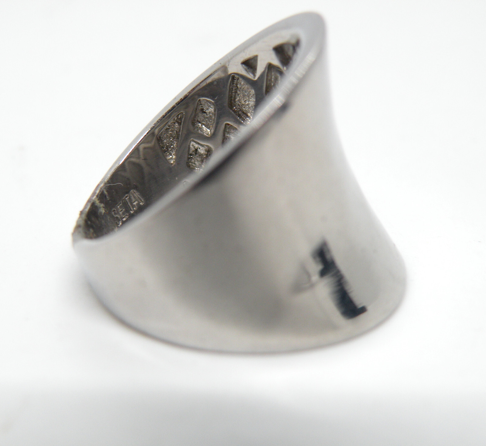 SETA Signed Sterling Silver Statement Band Women … - image 2