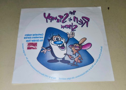 Topps Ren & Stimpy Rugrats Nickelodeon 1993 4 paquetes sellados calcomanía y 2 carteles - Imagen 4 de 6