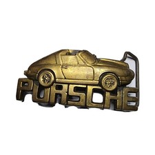 Vintage Porsche Car Belt Buckle Solid Brass