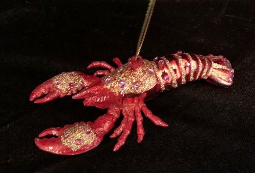 BLOWN GLASS LOBSTER~SEAFOOD~FOODIE CHRISTMAS ORNAMENT~NWT - Picture 4 of 5