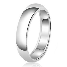 Sterling Silver 925 Couples Plain Comfort Fit Wedding Band Ring 6MM FREE ENGRAVE