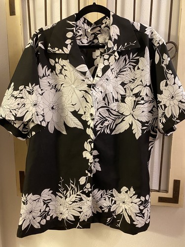 black and white hawaiian shirt