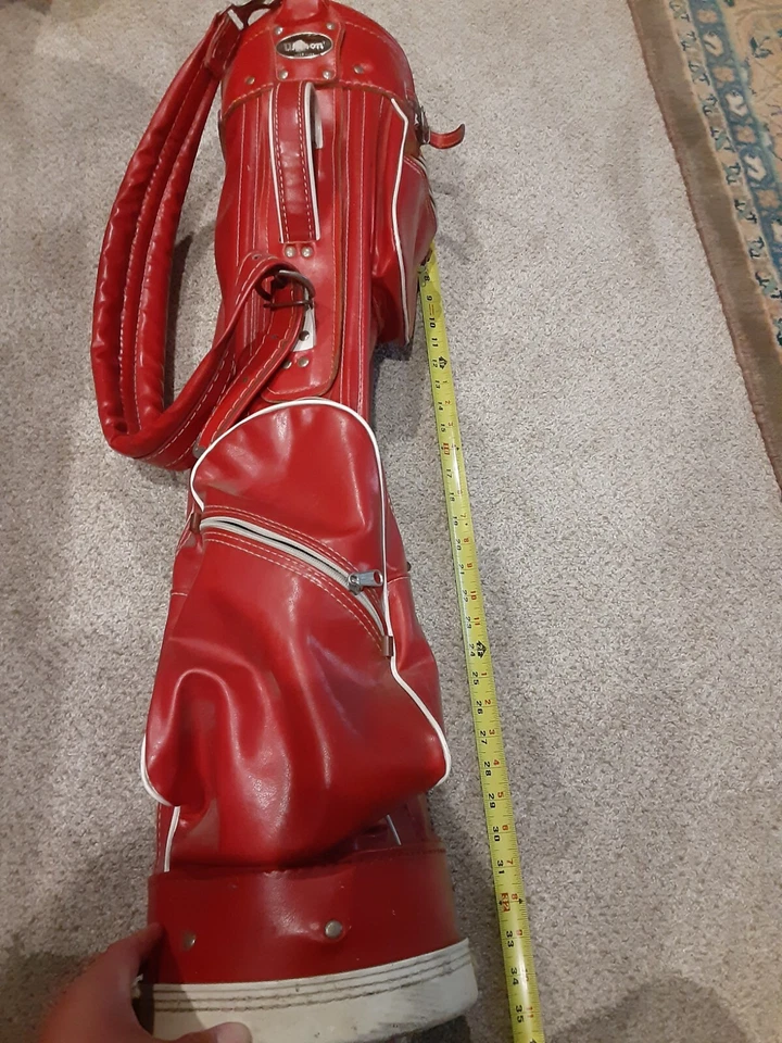 Bolsa de golf Wilson Country Club vintage de cuero rojo *Hecha en EE. UU.* Foto 4 de 4