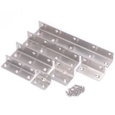 Stainless Corner Brace 90 Degree Angle Bracket Joist Timber Mending Plates T2mm