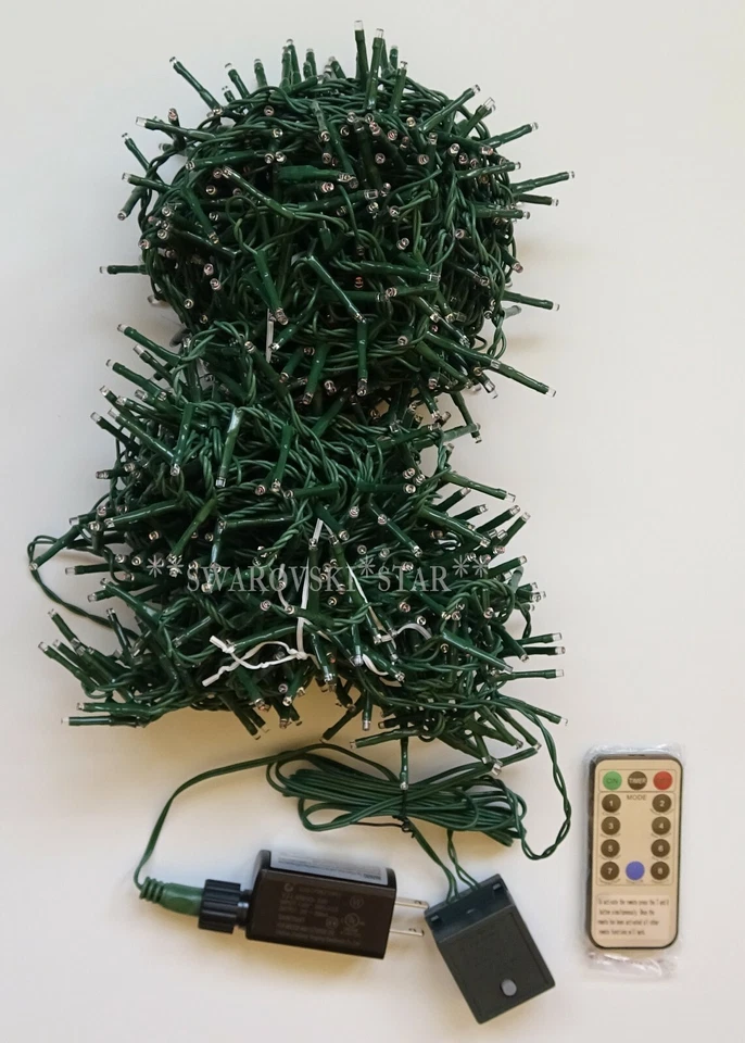 RAZ IMPORTS 73.8' LED SNAKE GARLAND GREEN WIRE RED WHITE 1000 LIGHTS CHRISTMAS - Image 4 of 4