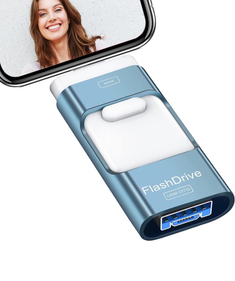 USB Flash Drive Memory stick For iPhone iPad 256 GB | 4-1 multifunctional usb-image