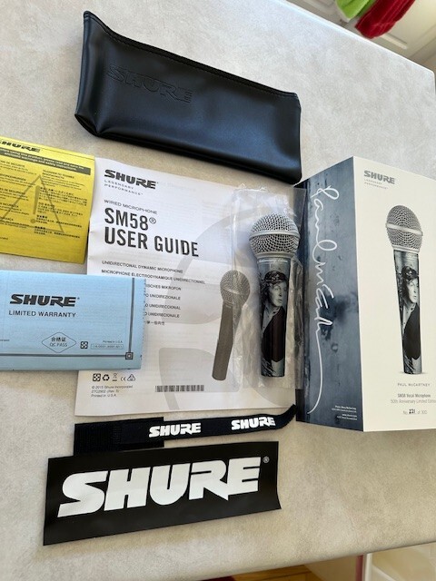 Shure SM58 Mic Paul McCartney 50th Anniversary Limited Shure SM58 Mic Paul McCartney 50th Anniversary Limited