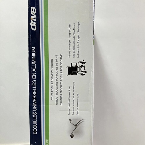 Universal Aluminum Crutches by Drive Medical Adjustable 4'6"-6"6' 300lb capacity - Picture 7 of 18
