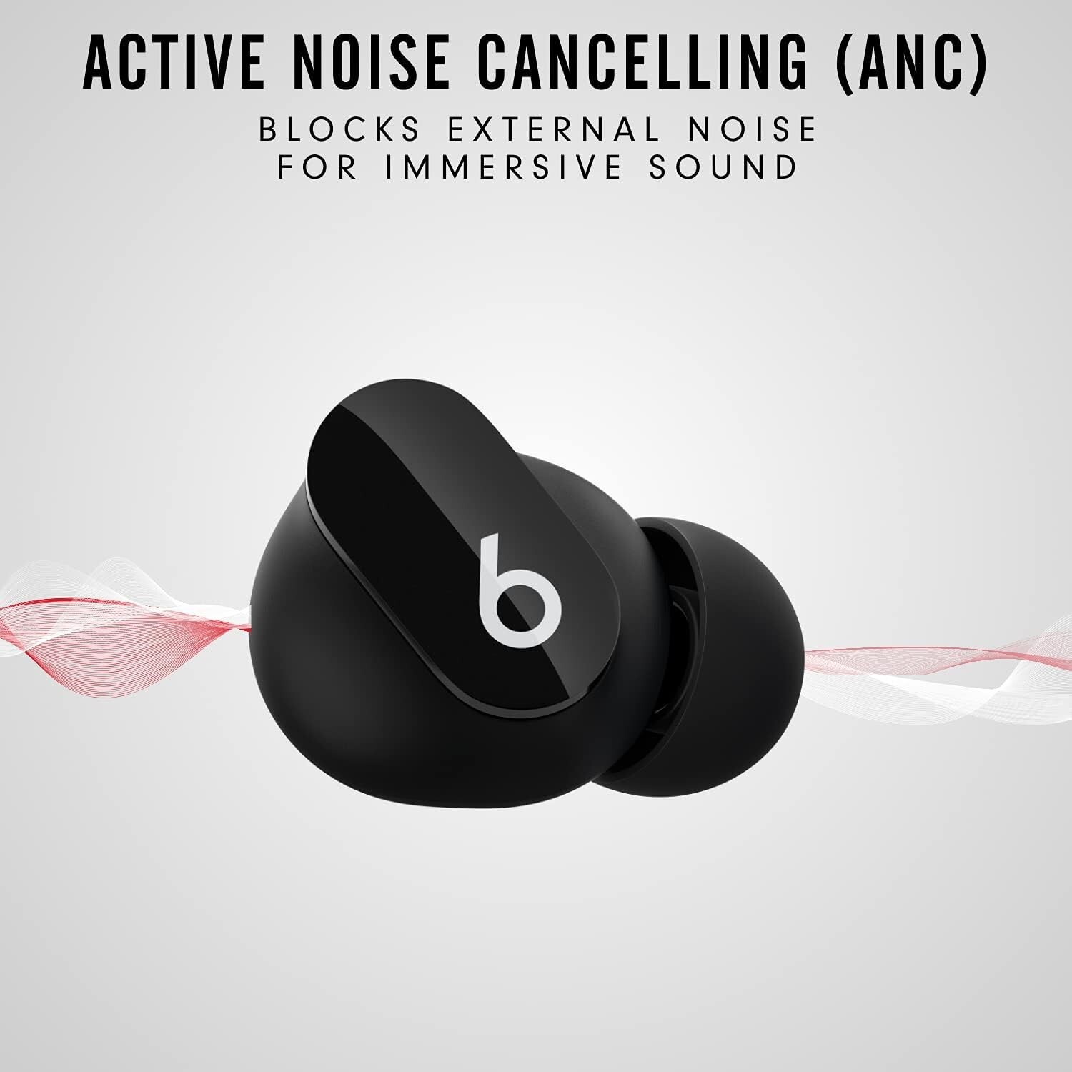 Audífonos inalámbricos Beats Studio Buds con cancelación de ruido Negro, imagen 2