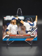 DETROIT TIGERS GOT HOT, CLINCH PLAYOFF SPOT! 2024 Topps Now #765 Blue #37/49