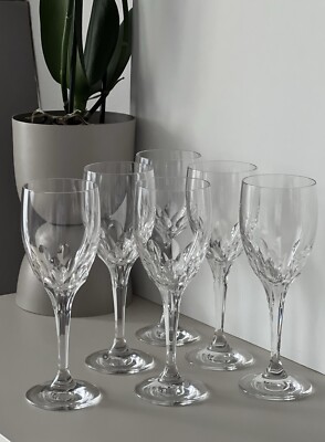 6x Weingläser Weinglas Wine Glass, Wein Gläser, Gorham Crystal  Diamond Clear 