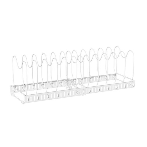 Pots Pans Lid Organiser Storage Rack Adjustable Kitchen Cupboard Saucepan Holder - Picture 11 of 12