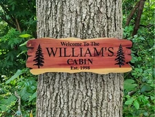 Custom Family Name Cabin Sign Carved Wood Vacation Home Established Date Plaque