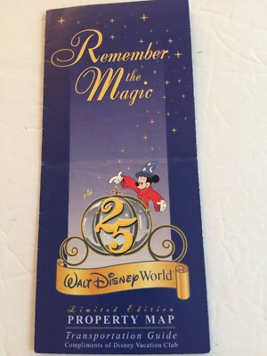 Remember The Magic Walt Disney World Resort Limited Edition Property Map.