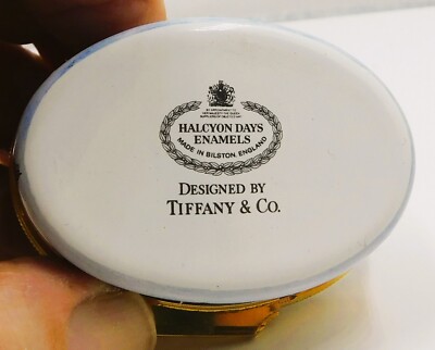 【美品】Halcyon Days ティファニー／アクセサリーケース Vintage Tiffany & Co Halcyon Days Enamel Trinket Box