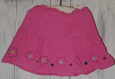 Gymboree Pink Corduroy Blue Green Embroidered Flower Skirt 2007/2008 Sz 4T W24