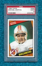1984 TOPPS #368 MICHAEL MORTON PSA 9 MINT ROOKIE RC TAMPA BAY BUCCANEERS