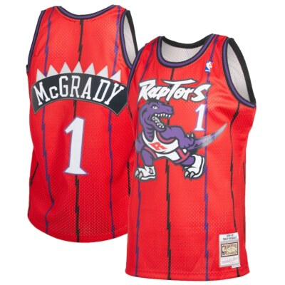 Toronto Raptors Tracy McGrady #1 Mitchell & Ness Red Reload NBA Swingman Jersey