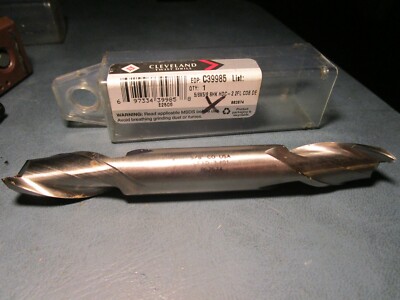  CLEVELAND c39985 End Mill, Co, TiCN, 5/8, 2 FL, dbl Sq End, CC