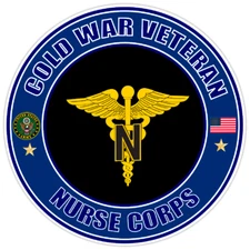 Cold War Veteran Nurse Corps Bumper Sticker Military Vinyl Soldier Decal 5"