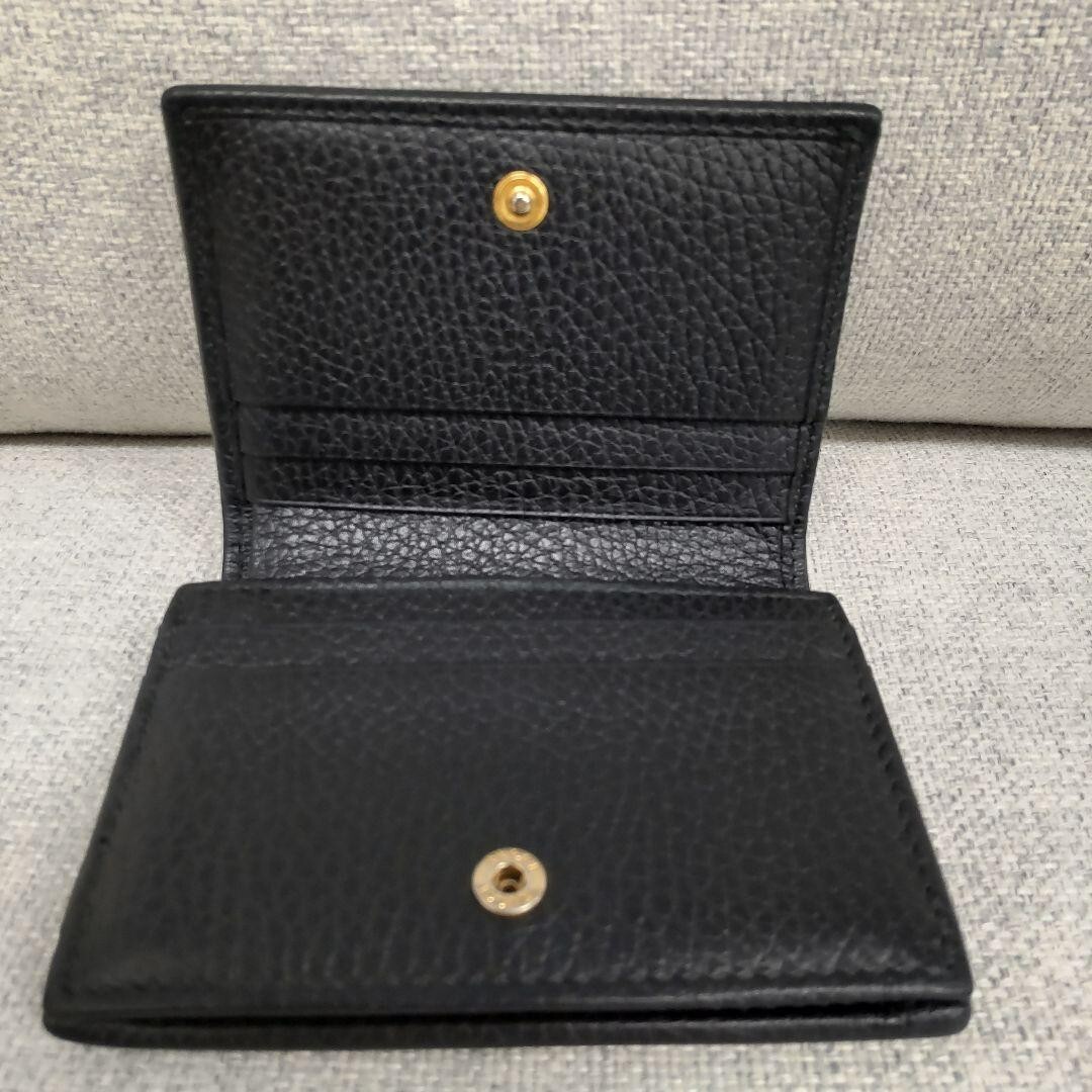 GUCCI GG Marmont Butterfly 499361 Bifold Wallet Black Papillon 