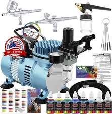 Mini compresor aerografo kit set aerografos c...