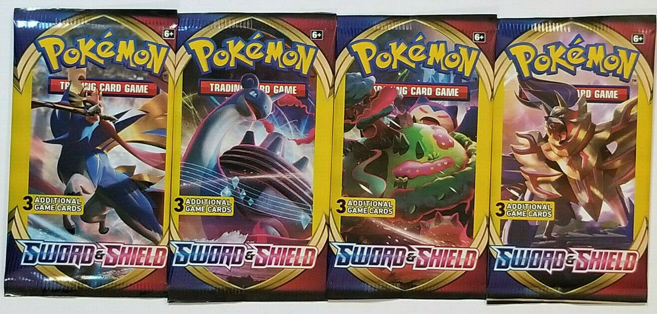 Pokémon SWORD & SHIELD BASE SET 3 Card Booster Pack - BRAND NEW - SEALED 🍒