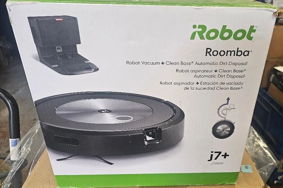 iRobot Roomba j7+ Wi-Fi Robot Vacuum Cleaner with Clean Base - J75X020