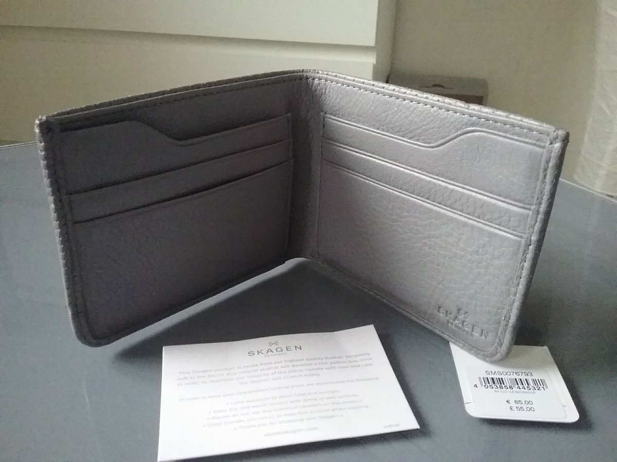 Skagen Herren-Leder-Geldbörse/Karten-Etui -Neu-