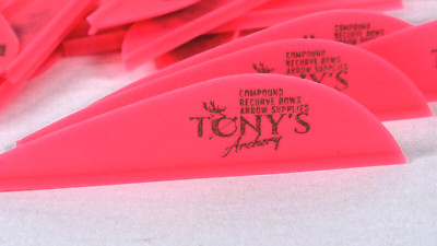 2.5'' Vanes Tonys All New Super Wave Archery Vanes Pink 50PK TNYSWV3343D